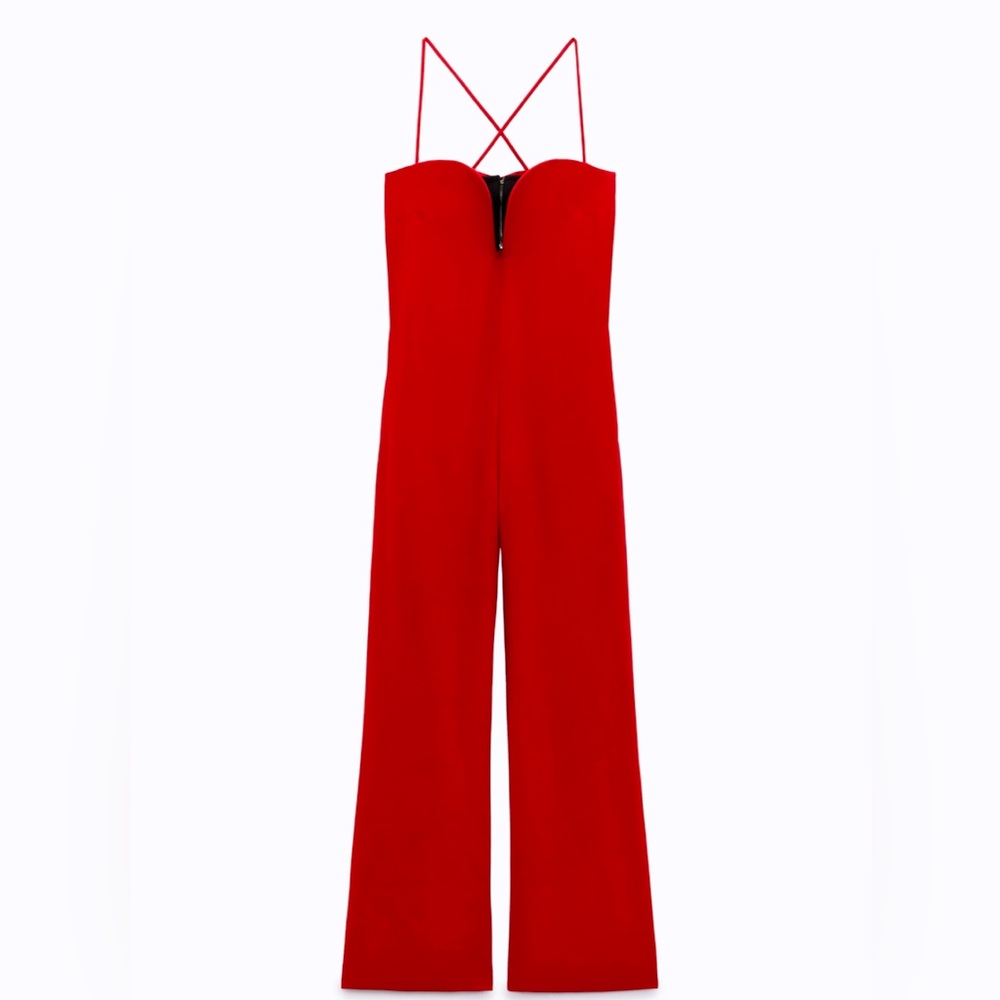 Zara Studio Red Jumpsuit